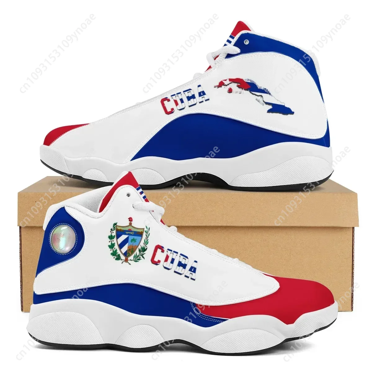 Sports Equipment For Running - CUBA Flag พิมพ์ Cool Men บาสเกตบอลรองเท้าผ้าใบ