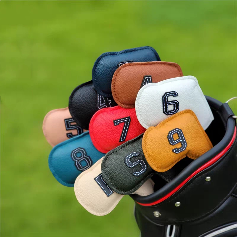 Xin Sports Equipment - ปลอกหุ้มหัวไม้กอล์ฟ 10 ชิ้น 4-9,P,A,S,X พร้อมปักหมายเลข อุปกรณ์เสริมสำหรับการฝึกกอล์ฟ