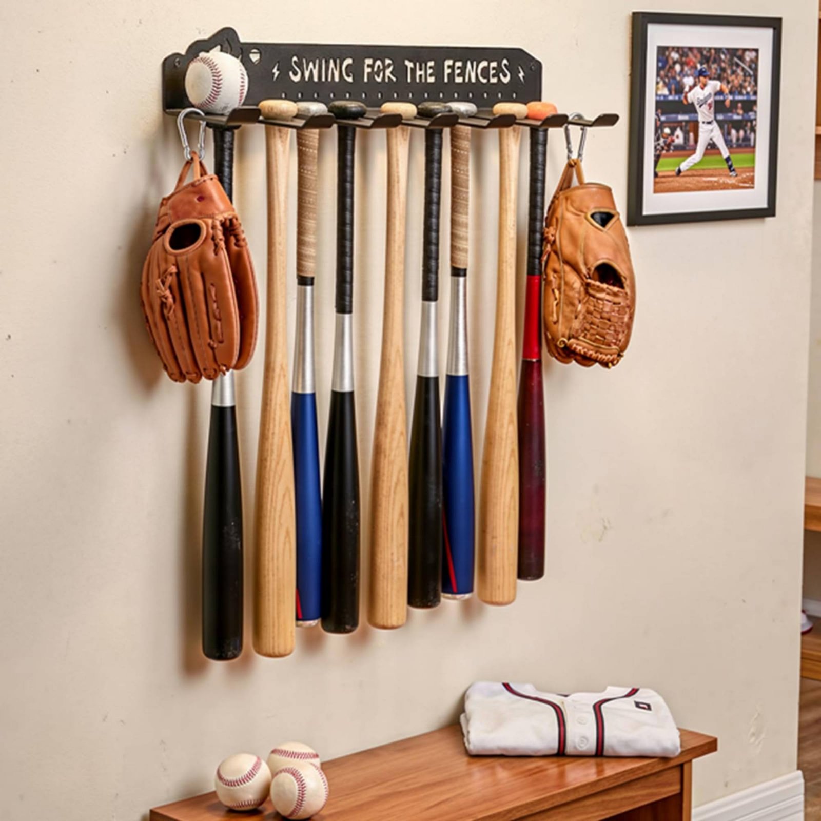 ชั้นวางอุปกรณ์กีฬา 8 ตะขอ แบบแ - Sports Equipment Garage Organizer บทวิจารณ์และราคา