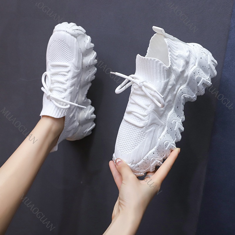 รองเท้าผ้าใบผู้หญิงแบบหนา ระบา - Sports Equipment For Running บทวิจารณ์และราคา