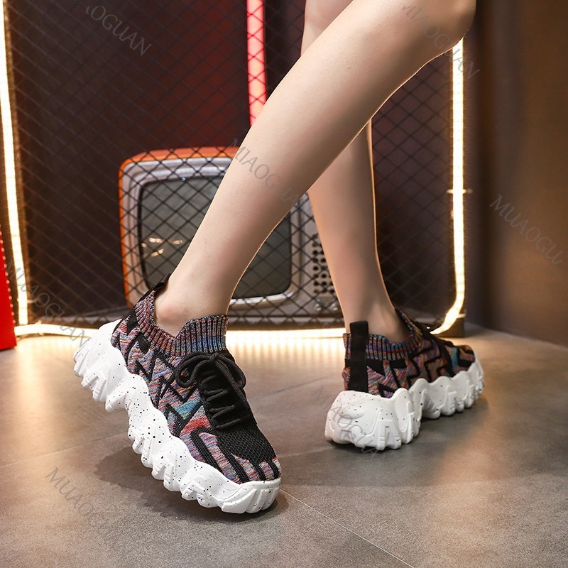 รองเท้าผ้าใบผู้หญิงแบบหนา ระบา - Sports Equipment For Running บทวิจารณ์และราคา
